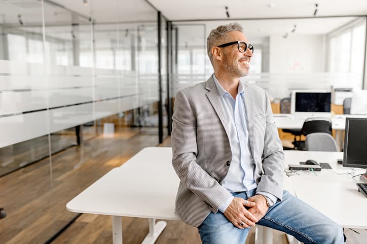 Grateful business owner using Juno Desk